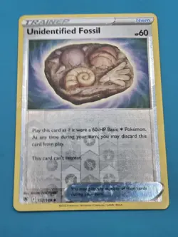 Pokemon Unidentified Fossil 157/189 Astral Radiance Reverse Holo Uncommon LP - Image 1