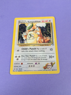 Blaine's Kangaskhan - 36/132 - Uncommon Unlimited Gym Heroes - Pokemon Card - MP - Image 1