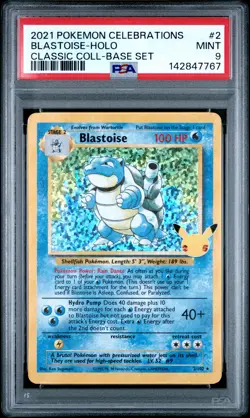 BLASTOISE 2/102 PSA 9 CELEBRATIONS CLASSIC COLLECTION HOLO POKEMON ENGLISH - Image 1