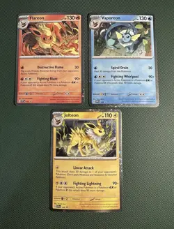 Pokemon Prismatic Evolutions Poster Collection Promo Cards Set 167 168 169 - Image 1