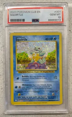 PSA 10 Squirtle CLB 001/034 - Pokemon classic collection 2023 - Image 1