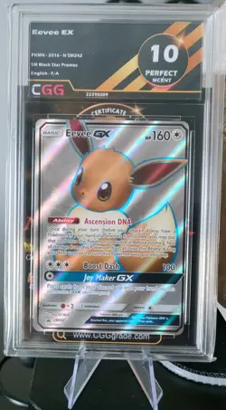 Pokemon Card - Black Star Promo Tag Team #SM242 Eevee GX - CGG 10 2020 - Image 1