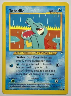 Totodile 85/105 (LP) Unlimited Common Neo Destiny 2001 WOTC Pokemon Card - Image 1