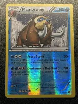 2013 Pokemon Plasma Storm Mamoswine 28/135 Reverse Holo Rare - Image 1