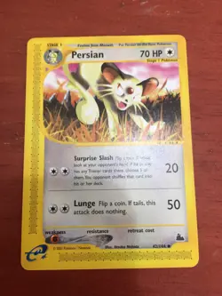 2003 Pokemon Non-Holo Persian 42/144 Uncommon Skyridge Mint/NM Ereader - Image 1