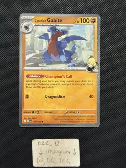 Pokemon Destined Rivals - Cynthia’s Gabite - 103/182 - COSMOS Holo PROMO - M/NM - Image 1