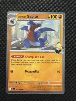 Pokemon Destined Rivals - Cynthia’s Gabite - 103/182 - COSMOS Holo PROMO - M/NM - Image 2