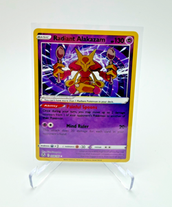 Pokemon TCG Radiant Alakazam 059/195 Silver Tempest Holo - Image 1