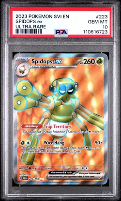 2023 POKEMON SVI EN-SCARLET & VIOLET ULTRA RARE #223 SPIDOPS EX PSA 10 - Image 1