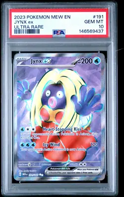 2023 POKEMON MEW EN-151 ULTRA RARE #191 JYNX EX PSA 10 - Image 1