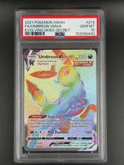 2021 Pokemon Evolving Skies- Umbreon Vmax (214/203) PSA 10 - Image 1