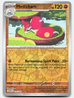 Medicham 100 Reverse Holo 182 Uncommon Destined Rivals Pokemon Near Mint - Image 1