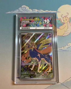 Pokemon TCG Zacian 100/094 Phantasmal Flames Illustration Rare - GEM MINT ACE 10 - Image 1