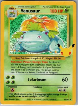 Venusaur 15/102 Celebrations: Classic Collection - Pokemon Card - NM - Image 1