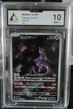 Pokemon Card - Mewtwo 183/165 SV2a Japanese SCA 10 2023 - Image 1