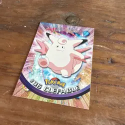 Pokemon Card Clefable #36 TOPPS 1999 TV Animation Green Logo Vintage - Image 3