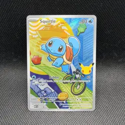 Pokemon TCG First Partner Illustration Squirtle Promo Full Art Holo 037 NM - Image 1
