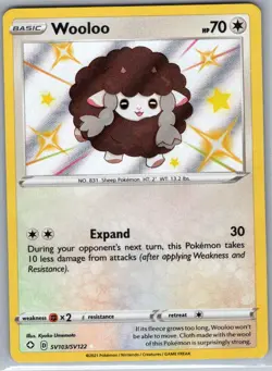 Wooloo SV103/SV122 Shining Fates: Shiny Vault - Pokemon Card - NM - Image 1