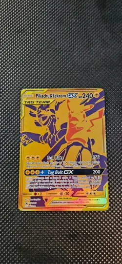 2021 Pokemon Black Star Promo #SM248 Pikachu & Zekrom GX - Image 1