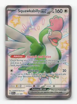 Pokemon TCG - Squawkabilly ex 223/091 Near Mint Shiny Ultra Rare Paldean Fates - Image 1