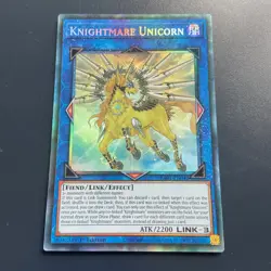 Knightmare Unicorn RA01-EN043 Quarter Century Secret Rare NM 1st Ed Yugioh - Image 1