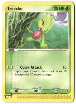 Pokemon Card - Treecko 80/97 Common - Dragon - NM - Image 1