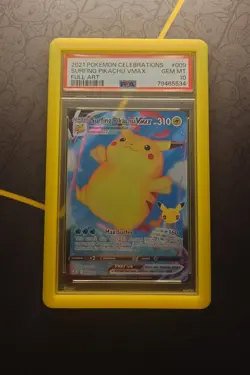 PSA 10 SURFING PIKACHU VMAX 009/025 | Celebrations Full Art Graded Pokemon Card - Image 1