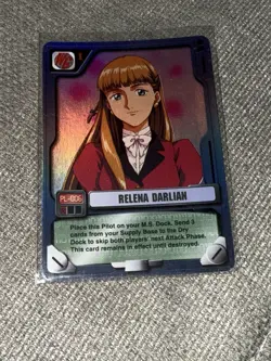 Gundam MS War Wing Trading Card Game Relena Darlain Pilot PL-006 Holo Rare - Image 1
