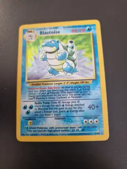 Pokemon TCG Blastoise Holo Card Base Set 2/102 - Image 1