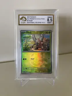 2025 PRISMATIC EVOLUTIONS - PINSIR 003/131 MASTERBALL RH POKEMON CGA GRADED 8.5 - Image 1