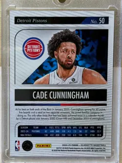 Cade Cunningham 2024-25 Panini Silhouette Holo Silver /159 #50 - Image 2