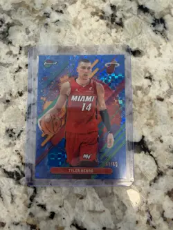 2025-26 Topps Finest Tyler Herro Rare Blue X-Fractor /49 #250 - Miami Heat SP - Image 1