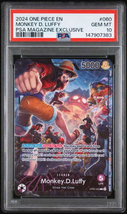 2025 One Piece - Monkey D. Luffy PSA Magazine Exclusive #060 English - PSA 10 - Image 1