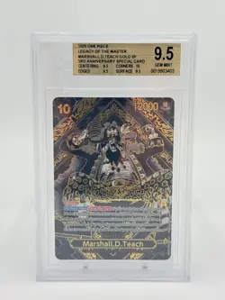 One Piece Legacy of the Master OP09-093 Marshall.D.Teach Gold SP 3rd Ann BGS 9.5 - Image 1