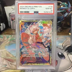 One Piece Monkey D. Luffy PRB01 SEC OP05-119 PSA 10 - Image 1