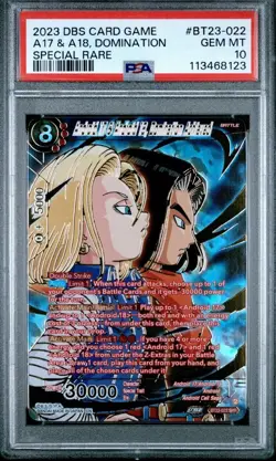 2023 DBS Card Game A17 & A18, Domination Special Rare PSA 10 #BT23-022 - Image 1