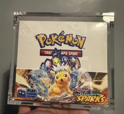 Pokemon TCG: Surging Sparks Booster Box - 36 Packs New Sealed with Acrylic Case - Image 1