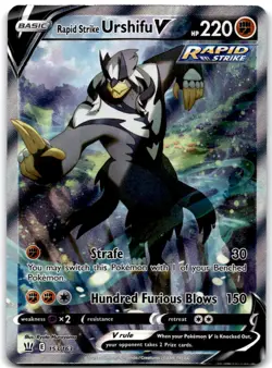 Rapid Strike Urshifu V (Alt Full Art) Ultra Rare SWSH05: Battle Styles 153/163 - Image 1