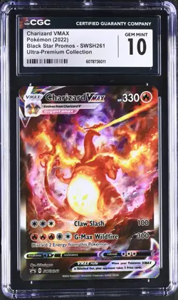 CGC 10 GEM MINT Charizard VMAX SWSH261 PROMO Ultra-Premium UPC Pokemon Card - Image 1