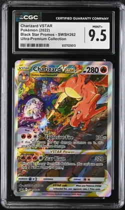 CGC 9.5 MINT+ Charizard VSTAR SWSH262 PROMO Ultra-Premium UPC Pokemon Card - Image 1
