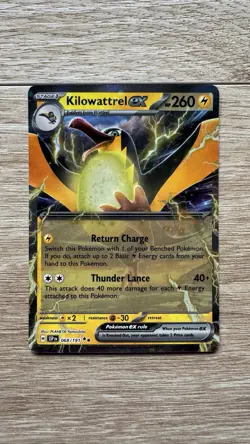 Pokemon Kilowattrel EX 068/191 SV08: Surging Sparks Double Rare Holo Card NM - Image 1