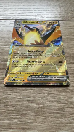 Pokemon Kilowattrel EX 068/191 SV08: Surging Sparks Double Rare Holo Card NM - Image 2