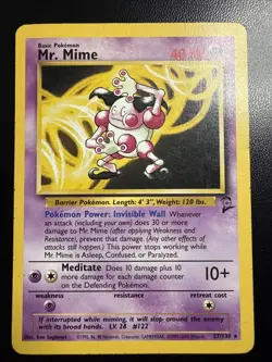 Mr. Mime Jungle 22/64 Rare Non Holo Pokemon Card - Image 1
