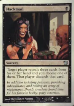 Blackmail - 9th Edition: #115, Magic: The Gathering Nm R100 - Image 1