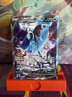 Pokemon TCG Lumineon V Sword & Shield Mfg: Brilliant Stars 156/172 Holo Ultra... - Image 2