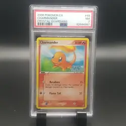 2006 Pokemon Ex Crystal Guardians Reverse Holo Charmander 48/100 - PSA 8 NM-MT - Image 1