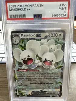 Pokemon 2023 Maushold Ex PSA 9 #155 - Image 1