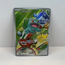 POKEMON BULBASAUR FIRST PARTNER ILLUSTRATION RARE PROMO 037!!🔥🔥 - Image 1