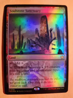 Mint Authentic Soulstone Sanctuary Foil Foundations #0133 Rare MTG Trading Card - Image 1