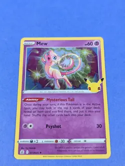 Mew - 011/025 - Holo Rare Celebrations - Pokemon Card - NM - Image 1